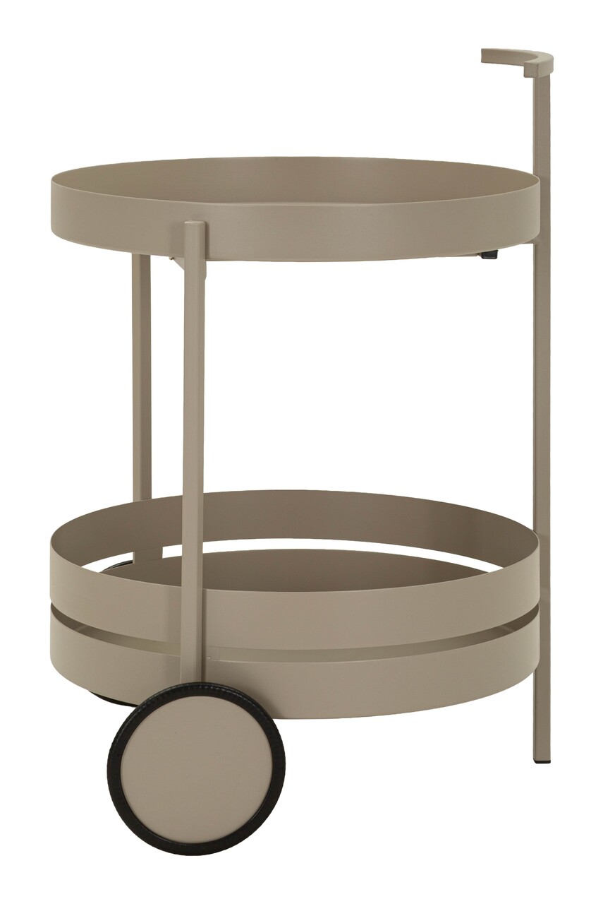 Carucior pentru servire, Mauro Ferretti, Saturn, 40x49.5x61 cm, metal, gri dove - imagine 7