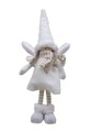 Decoratiune Angel in dress, Decoris, 16.5x8x35 cm, poliester, alb