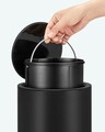 Cos de gunoi cu pedala 3L, Songmics, 23.8x18.8x25.7 cm, otel/plastic, negru