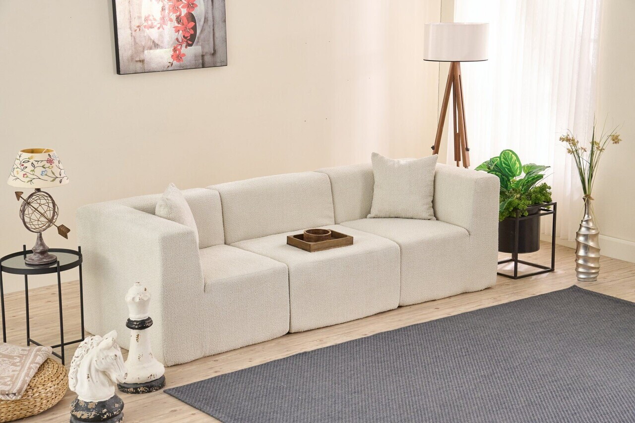 Canapea 3 locuri, Atelier del Sofa, 613LFS1112, Crem — imaginea 3