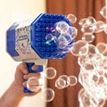 Pistol de baloane gigant cu LED-uri multicolore Gubles XL, InnovaGoods, incarcare USB, gri/albastru