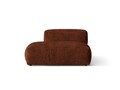 Modul stanga pentru canapea, 2 locuri, Martina-212, Micadoni Home, 133x106x75 cm, velur, caramiziu