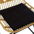 Scaun pentru gradina/terasa, DKD Home Decor, 58 x 65 x 89 cm, metal/ratan, negru/bej