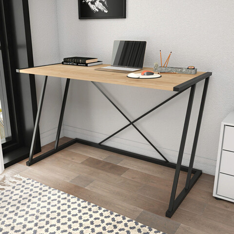Birou, retricy, adelaide, 114x60x75 cm, pal, negru / stejar