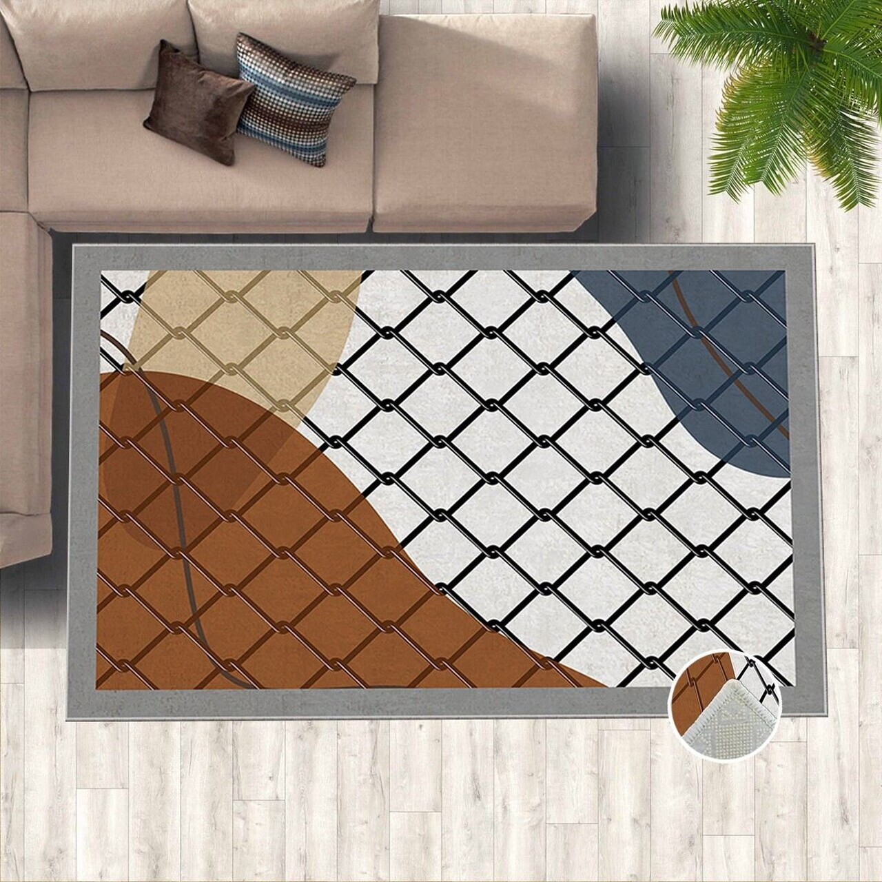 Covor, HM-CRP25-17, 100x140 cm, Poliester, Multicolor — imaginea 4