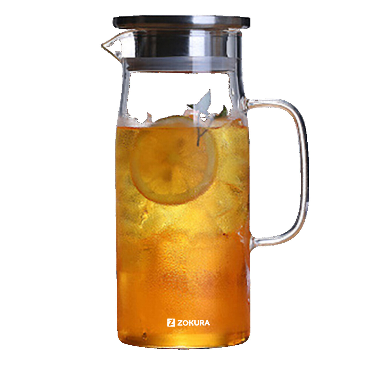 Carafa sticla cu capac din inox, 1L - Zokura - view 3