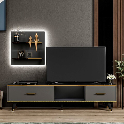 Comoda TV, Inarch, Aren, 180×43.6×35 cm, Antracit Inarch