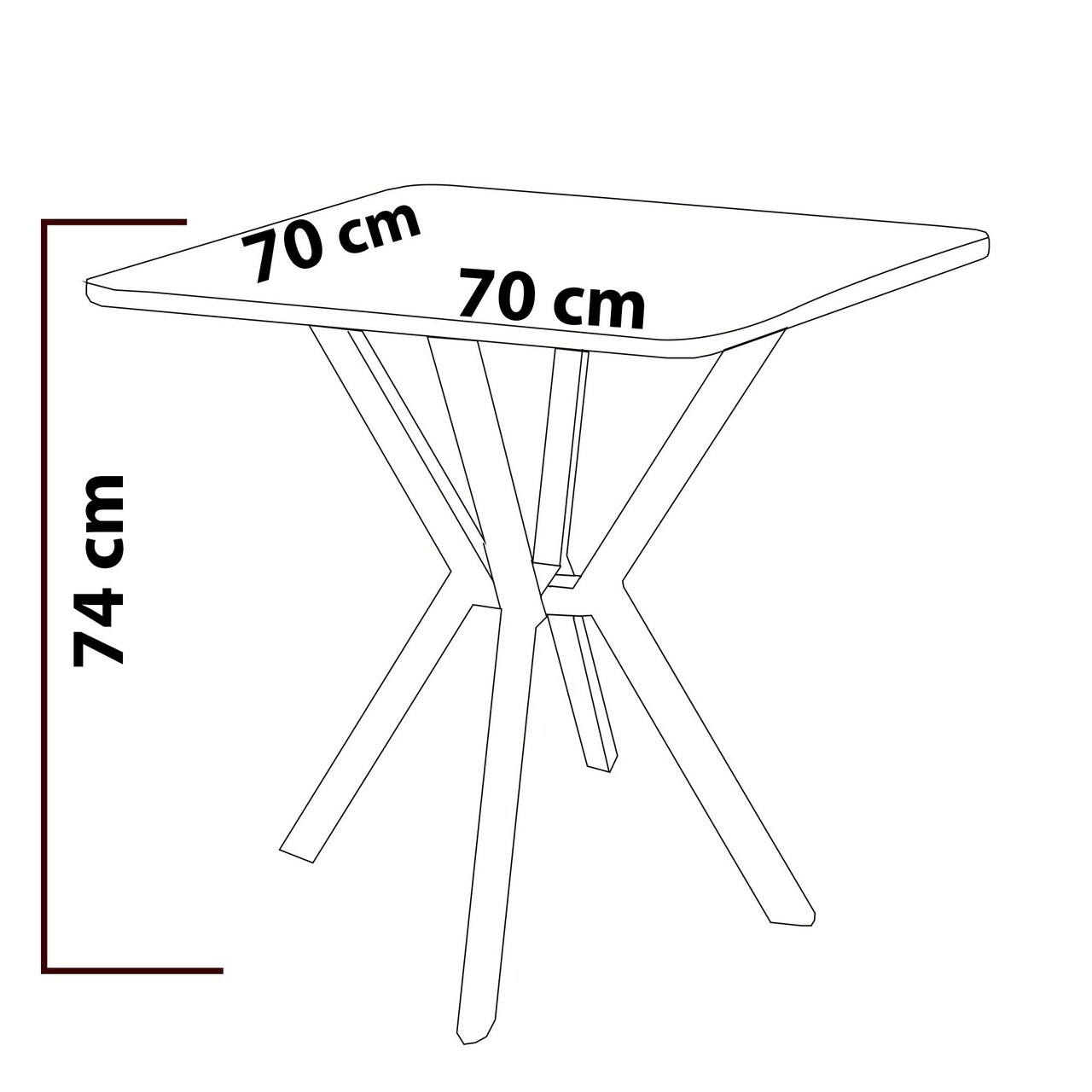 Set masa extensibila si scaune, 3 piese, Hanah Home, Dubai, Crema/Nuca - imagine 3