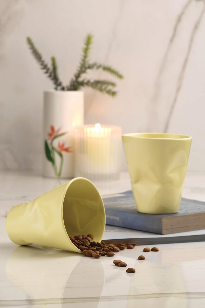 Set cani, Hermia, 710KTP0592, Dishwasher safe / Microwave safe, Galben
