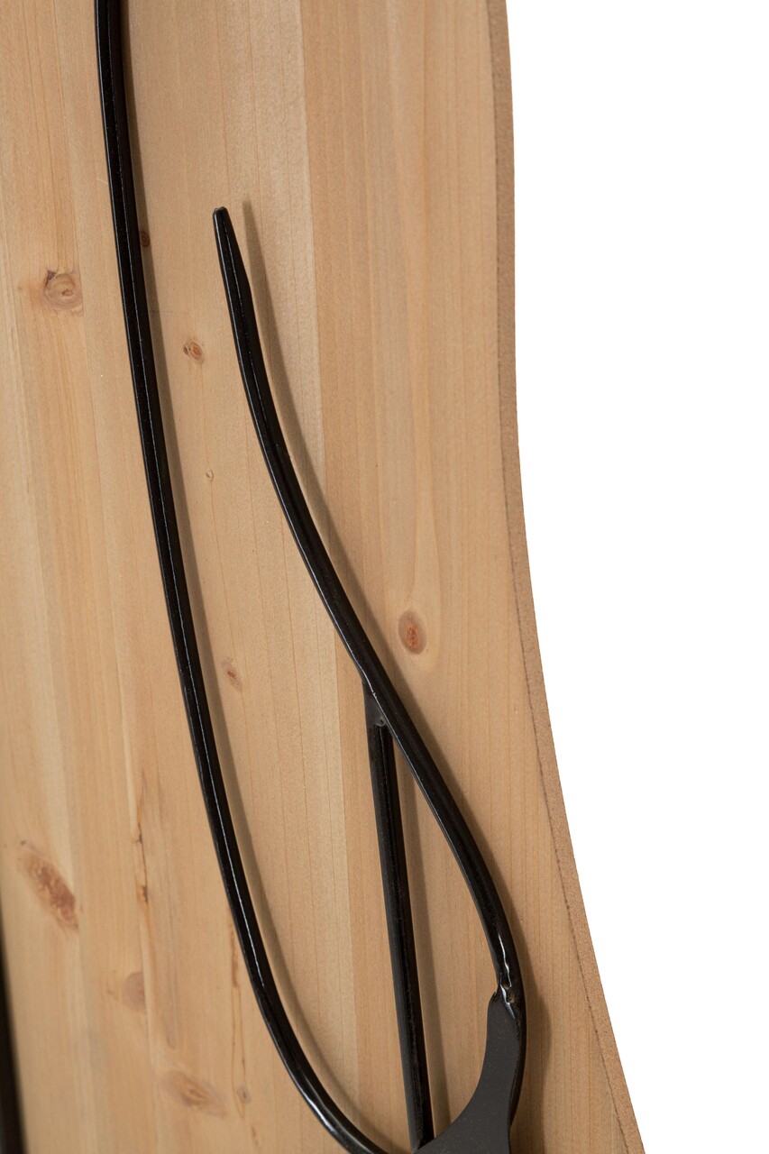 Decoratiune de perete Beauty, Mauro Ferretti, 60x90 cm, fier/MDF, negru/maro - 1 | YEO