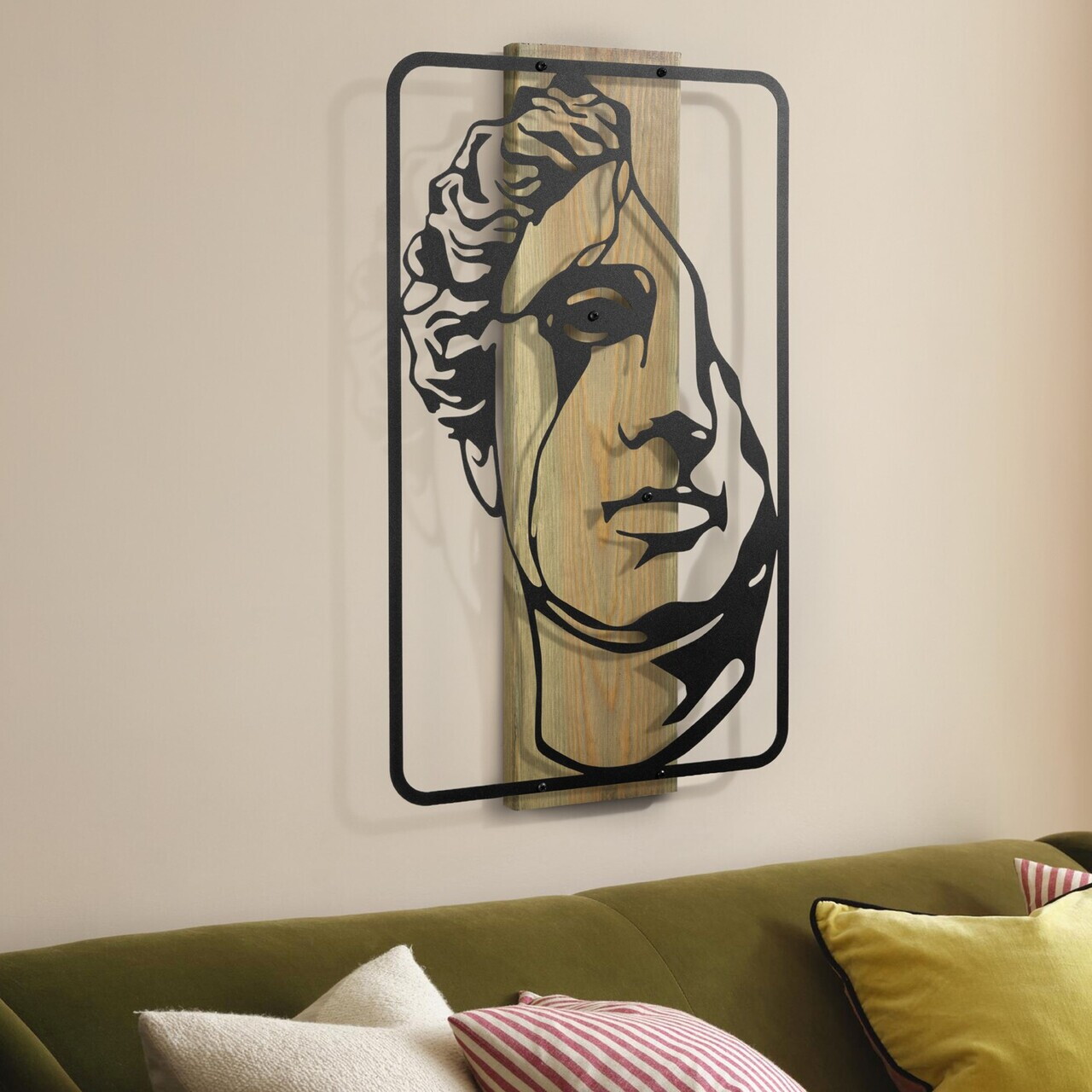 Decoratiune de perete, Imperium -2, Cadru: Lemn (Grosime: 2 cm), Verde/Negru — imaginea 5