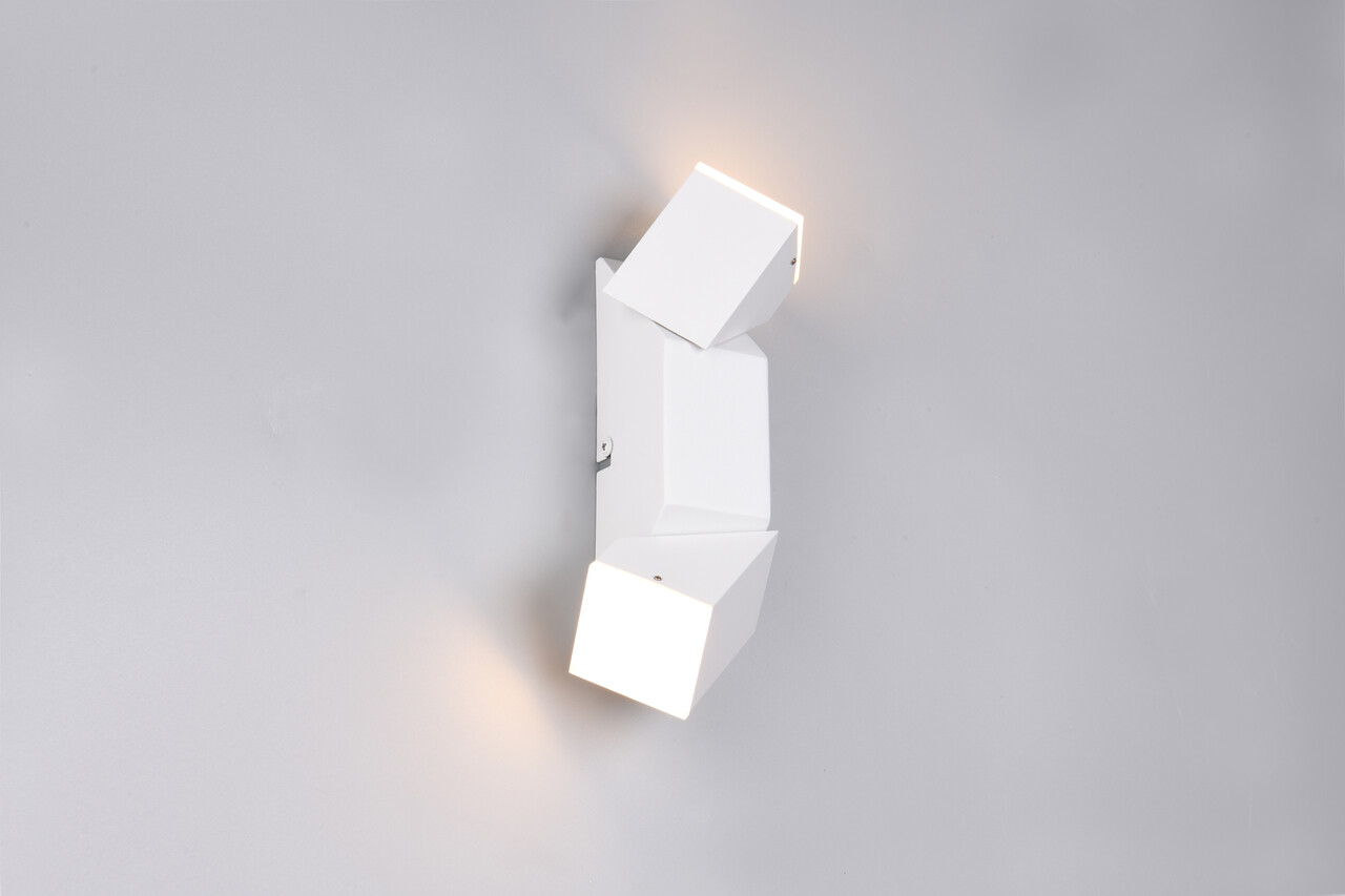 Aplica de perete Raglan, TRIO, 5x8x17 cm, 3.8W, 2x SMD, metal, alb mat