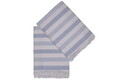 Set prosoape de plaja (2 bucăți), Hobby, Stripe, Bumbac, Albastru/Alb