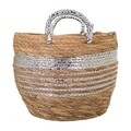 Cos pentru depozitare, Creaciones Meng, 24x28 cm, stuf/hartie impletita, natural