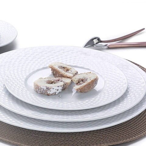 Serviciu de masa, 24 piese, kutahya porselen, pl24y200, portelan, alb