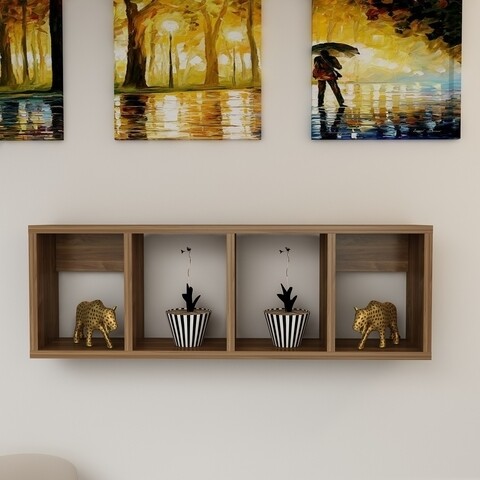 Raft pentru perete moe, gauge concept, 90x21x30 cm, aluna