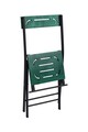 Set masa cu 2 scaune, Valovi, Bistro, mdf/metal, verde/negru