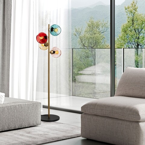 Lampadar, L'essentiel Maison, 521SHN3651, Multicolor / Auriu