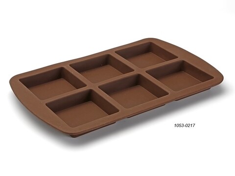 Forma de copt brownies, versa, 33x21 cm, 6 prajituri, silicon