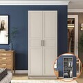 Dulap pentru haine, Hanah Home, BA258, 90x210x57.5 cm, Gresie