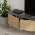 Comoda TV cu raft, Decortie, Spark, pal melaminat, stejar/antracit