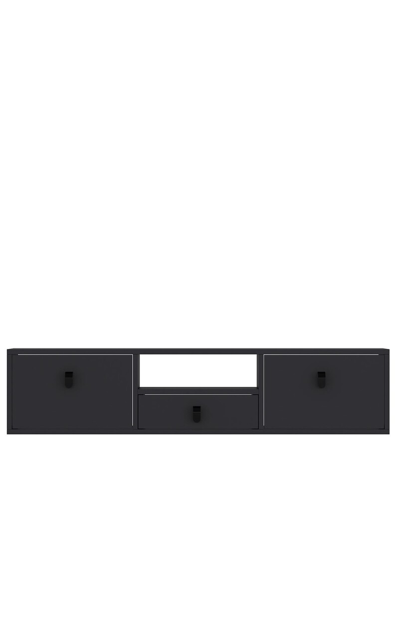 Comoda TV, Hanah Home, 1309-DROP-1, 140x30x30 cm, PAL , Antracit - view 3