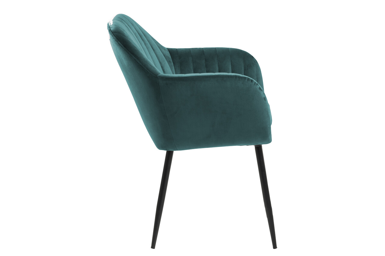 Scaun Emilia, Actona, 57x61x83 cm, catifea/otel, verde sticla - view 6