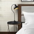 Lampa de masa, Konika - 12262, Fulgor, 19 x 29 x 58 cm, 1 x E27, 40W, negru