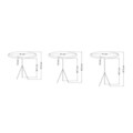 Set masute 3 piese, Tuvalle, Tuval 071, Maro / Antracit / Crem
