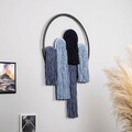 Decoratiune de perete, Step, Macrame, Metal, Albastru închis / Albastru deschis / Albastru