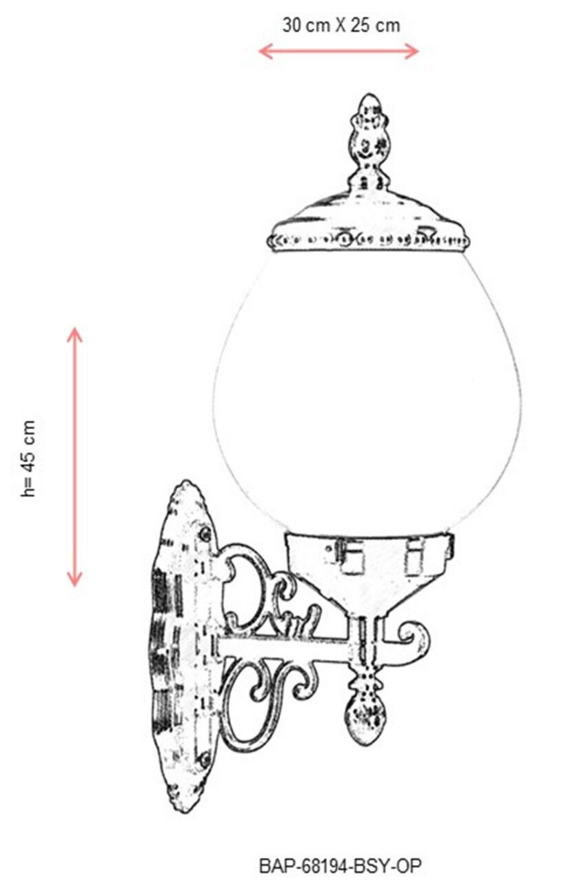 Lampa de exterior, Avonni, 685AVN1280, Plastic ABS, Alb/Negru