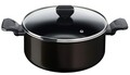 Oala cu capac, Tefal, Simply Clean, 24 cm Ø, aluminiu/sticla