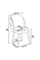 Set scaune 4 piese, Charlotte, Axle, Antracit / Crom