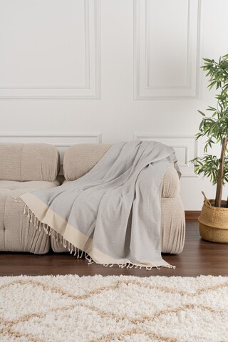 Cuvertura de pat, Baliksirti - Grey, PestemalLand, 90% bumbac / 10% poliester