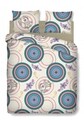 Lenjerie de pat dubla Circles, Bedora, 4 piese, 200x220, 100% bumbac, multicolor