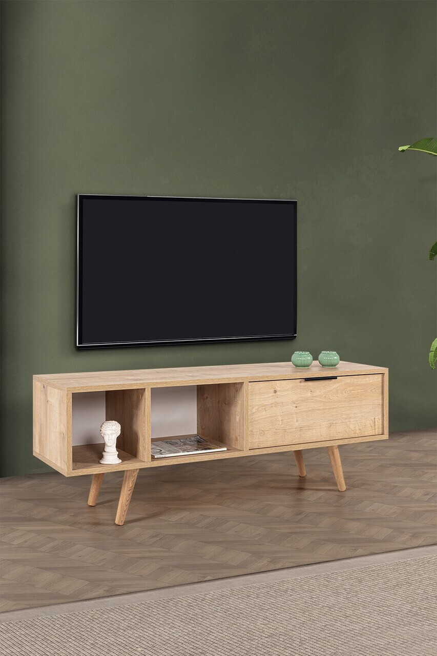 Comoda TV, Hanah Home, Venüs 3342, 130x46x35 cm, PAL, Maro — imaginea 4