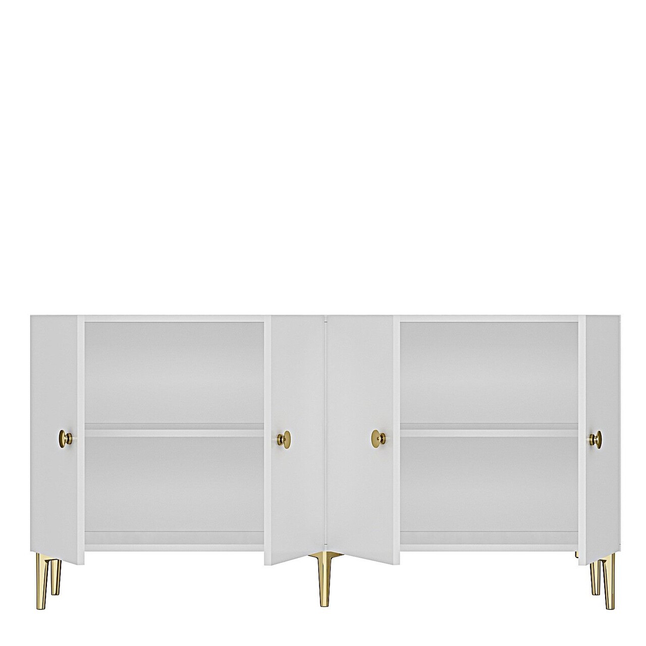 Consola, Hanah Home, Simple 150, 150x75x32 cm, Alb/Auriu - view 7
