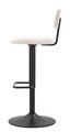 Set 2 scaune de bar Lift High White, Mauro Ferretti, 41x47.5x85 cm, inaltime ajustabila, fier/poliester, negru/alb