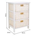 Comoda cu 3 cosuri Thea, Creaciones Meng, 40x29x58 cm, lemn de paulownia