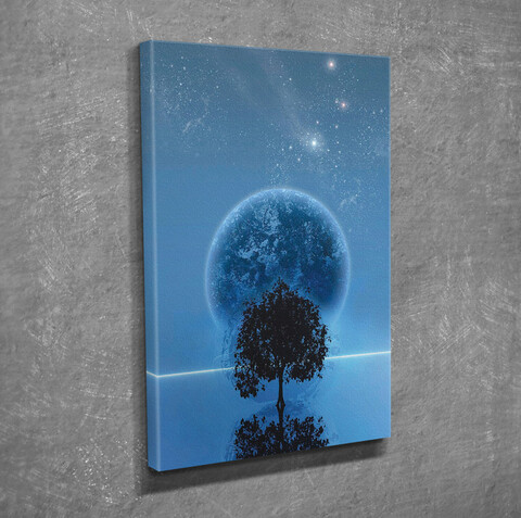 Tablou decorativ, dc337, canvas, lemn, multicolor