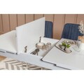 Set masa si scaune 5 piese, Vella, Vina 1048, PAL, Alb/Albastru inchis