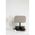 Oglinda cosmetica, Brabantia, Dark Grey, reglabila la 360 grade, factor marire x 5, 20x12.6x28.3 cm, polipropilena, gri inchis