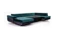 Coltar extensibil dreapta 6 locuri ELTAP, Rod-68, Rodrigo, 345x202x90 cm, lemn/poliester, verde/gri inchis