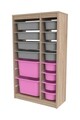 Dulap multifunctional, Estella, Montana Xs 2D4N8U, Gri Sonomo / Roz