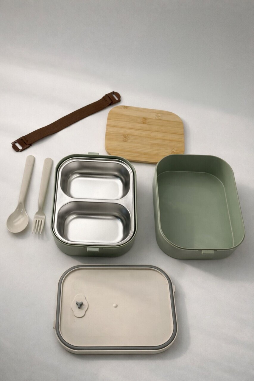 Cutie pentru pranz, Hermia, 721CBL1306, Inox, Dimensiuni: 14,5 x 18,5 x 12,5 cm / 1000 ml, Verde - view 4