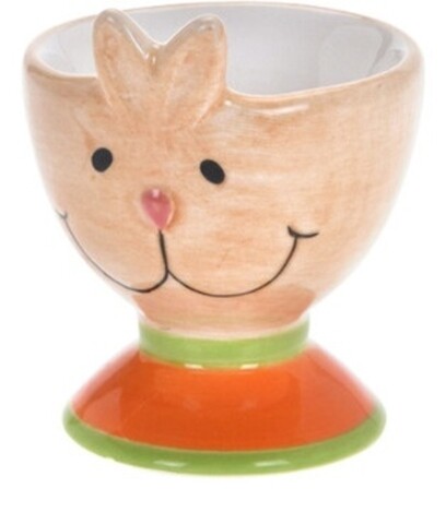 Suport pentru ou Brown Bunny, 6x7 cm, dolomita, multicolor