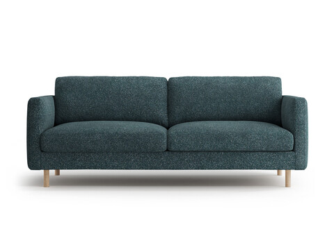 Canapea 3 locuri, Eden, Micadoni, 173x92x90 cm, tesatura structurata, verde albastrui melanj