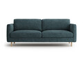 Canapea 3 locuri, Eden, Micadoni, 173x92x90 cm, tesatura structurata, verde albastrui melanj