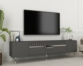 Comoda TV, Olivia, Dekolp1, Antracit / Argintiu