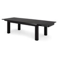 Masa dining extensibila, Chic, L.200/250/300 l.100 H.76, mdf/pal/furnir de mesteacan, wenge
